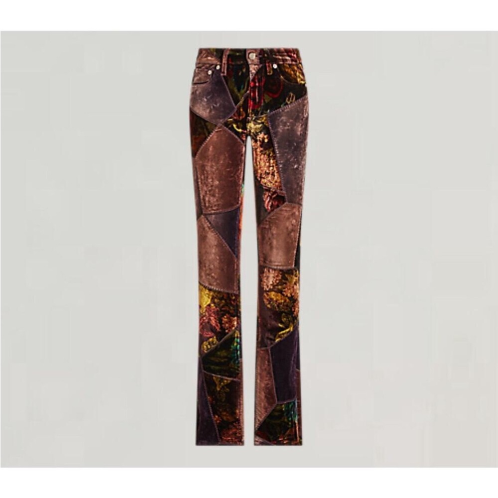 Ralph Lauren purple label 50th anniversary Multicolor Velvet Pants 28’